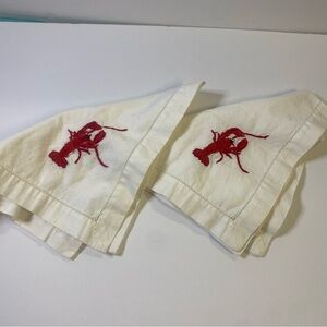 Williams Sonoma Cream Cotton Napkin with Hemstitch Detail